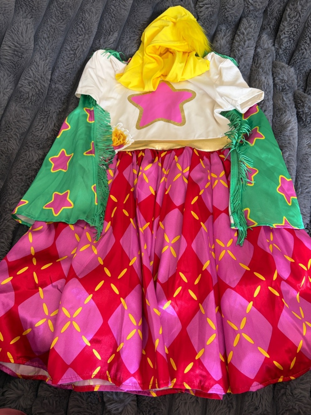 Trolls Viva Costume with Yellow Hood